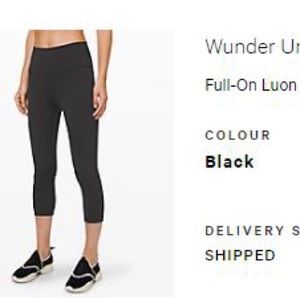 Lululemon Wunder Under High-Rise Crop 21” (size 8)